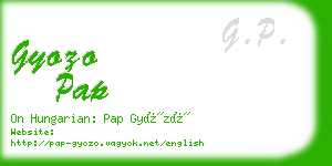 gyozo pap business card